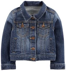 Simple Joys by Carter's Baby Girls' Denim Cotton Lightweight Jacket, Medium Wash, 12 Months