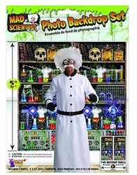 Forum Novelties X81054 Mad Scientist Lab Back Drop Party Accessory, Unsex Adult, Multi-Colour