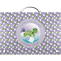 Grafoplás 37402428 School Case with Handle, Polypropylene, Wise Planet Collection, Turtle
