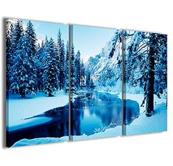 Impresiones sobre lienzo, rever in the snow Cuadros modernos en 3 paneles ya montados, lienzo, listo para colgar, 120 x 90 cm