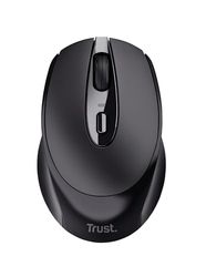 Trust Zaya uppladdningsbar trådlös mus (inbyggt laddningsbart batteri, USB-mikromottagare, 4 knappar, 800-1200-1600 DPI) svart