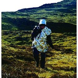 Bushcraft BCB - Poncho di Emergenza in Fogli di Alluminio, Colore: Argento
