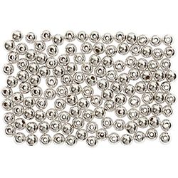 Cuentas de cera, D: 3 mm, plata, 150 unidades