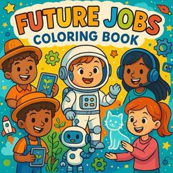 Future Jobs Coloring Book for Kids Ages 3–7: Discover the Coolest Careers of Tomorrow!: Fun, Educational & Creative Coloring Pages with Robots, ... More | STEM-Inspired Gift for Curious Kids