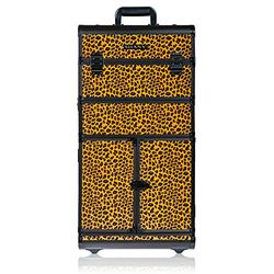 Shany Rebel Series Pro Maquillaje Artistas Rolling Train y Trolley Case, Guepardo de Primavera