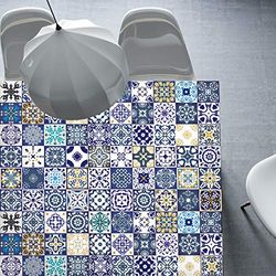 Ambiance Sticker Adesivi Murali per Mobili da Tavola, Adesivi Decorativi per Camere da Letto e Armadi Oliviana - 60 Piastrelle Adesive 15 x 15 cm