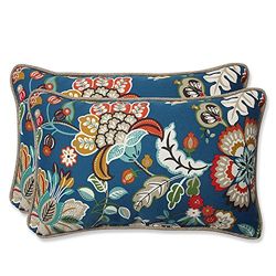 Pillow Perfect Outdoor Telfair rettangular Throw Pillow, Peacock, set da 2