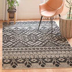 Safavieh Adirondack Collection ADR107A tapijt, rustiek, Boheems, 90 X 150 cm, zilver/zwart