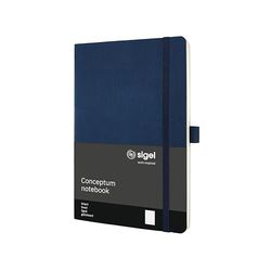 SIGEL CO327 Cuaderno premium a líneas, A5, tapa blanda, azul - Conceptum
