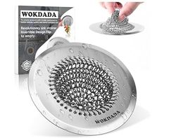 Wokdada Sink Drain Strainer, Reversible Mesh Sink Strainer with 304 Stainless Steel, Revolutionary Anti-rust Kitchen Sink Strainer Food Catcher for Garbage Disposal without Clogging