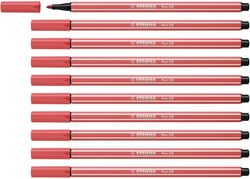 Premium Viltstift - STABILO Pen 68-10 stuks - roest rood