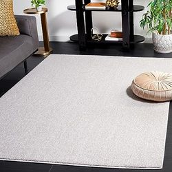 Safavieh Enfärgad matta för vardagsrum, matsal, sovrum – River Collection, kort lugg, beige, 152 x 229 cm