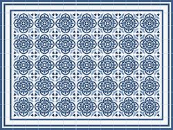 Viniliko Concret Blue Vinyl tapijt, meerkleurig, 100 x 133