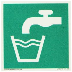 E015 veilige staat drinkwater Sign - 85x85mm - S85