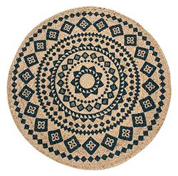 Luxor Living Tappeto Mamda – Tappeto rotondo in iuta – adatto anche come tappeto per camera da letto – tappeto boho sostenibile – tappeto passatoia – naturale 120 cm ornamento rotondo