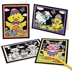 Baker Ross FX553 Paaskaarten in kleur - Set van 10, Paaskaarten maken voor kinderen
