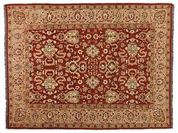 Eden Carpets Kilim Sumakh Vloerkleed Handgeknoopt Bangle, wol, meerkleurig, 247 x 327 cm