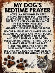 Shawprint Limited MY DOG'S BEDTIME PRAYER RETRO STYLE METAL TIN SIGN/PLAQUE (267DRM) AMERICAN AKITA