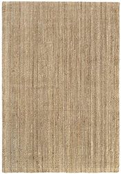 HAMID - Tapis Jute Kerala, Tapis 100% Fibre de Jute, Tissé à la Main, Tapis pour Salon, Salle à Manger, Chambre, Couloir, Couleur Naturelle (200x290cm)