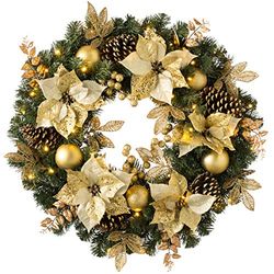 WeRChristmas - Ghirlanda Decorativa con 50 luci LED e Timer, Multicolore, 75 cm