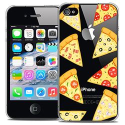 Caseink - fodral för Apple iPhone 4/4s [Crystal HD kollektion Foodie design pizza - hårt - ultratunt - tryckt i Frankrike]