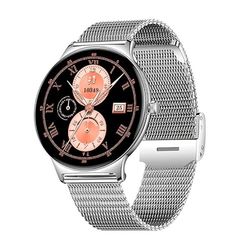 Cool Ultrathin Reloj Smartwatch (AMOLED Llamadas Salud Deporte) Gris + 2 Correas