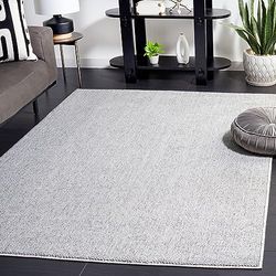 Safavieh Tapis Contemporain pour Salon, Salle à Manger, Chambre à Coucher - River Collection, Tapis à Poil Court, Gris, 152 x 229 cm