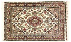 Eden Carpets Kashmirian tapijt van zijde, handgeknoopt 61x95x30 cm Veelkleurig.