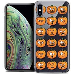 CASEINK fodral för Apple iPhone XS Max (6,5) fodral [Crystal Gel HD halloween kollektion pumpa tecknad design - mjuk - ultratunn - tryckt i Frankrike]