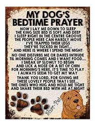 SHAWPRINT MY Dog's Bedtime Prayer Retro Style Metal TIN Sign/Plaque, SHAR-PEI, 4" x 3" Fridge Magnet