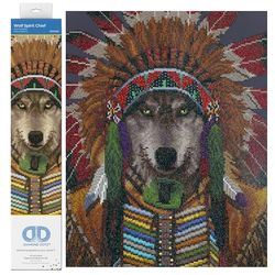 DIAMOND DOTZ Kit de peinture diamant, Wolf Spirit Chief