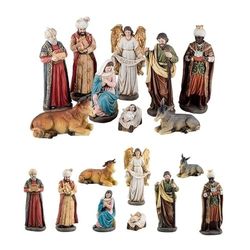 Geheimnis Belen 9 Stuks Hars Handgeschilderd Klassieke Stijl 15 cm