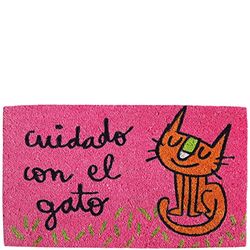 Laroom Design felpudo cuidado com o gato, juta e base antiderrapante, rosa, 40 x 70 cm