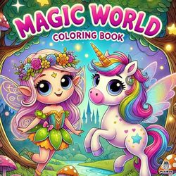 Magic World Coloring Book: A Delightful Coloring Book with Cozy and Cute Characters – Ideal for Relaxation and Stress Relief for Adults and Teens.