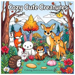Cozy Cute Creatures coloring book for kids and adults