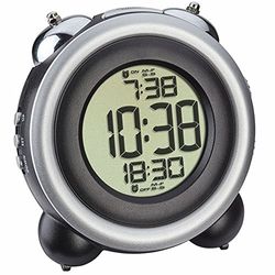 TFA Dostmann Digital despertador 60.2016.01 preto dois alarmes