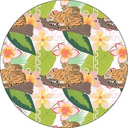 Bonateks, Round Digital Printed Mouse Pad, Non-Slip Base, for Office and Home, Diameter:22cm