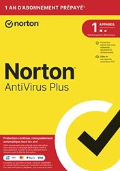 Norton™ Antivirus Plus 2024| 1 Appareil | Sauvegarde cloud pour PC | 1 An d'Abonnement | PC/Mac |Envoi par la poste