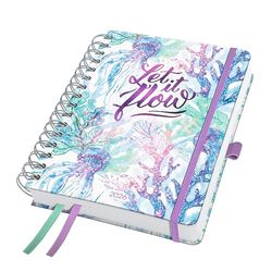 SIGEL J6604 Spiral-Kalender Jolie 2026, ca. A5, lila, grün, blau: Notebook Jolie, Inspire, Underwater Miracles, Hardcover