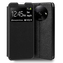 Cool Custodia Flip Cover per Xiaomi Redmi A3 Liscio Nero