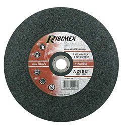 Ribimex PRDATA125 Disco a Centro Depresso per Acciaio, 125 x 3.2 x 22.2 mm, abrasivo, Nero