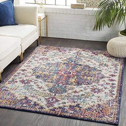 Konstnärlig vävare Odelia område matta 3'11" x 5'7" Lila/grå