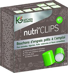 KG BY VILMORIN Nutriclips Set di 4 Capsule, Trasparente, 8 x 8 x 4 cm