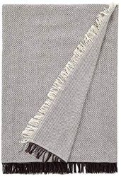 Martina Home Foulard Polyvalent Spiga, 80% Coton, 20% Polyester, Brut/Marron 180L x 130 W