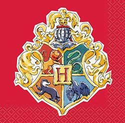 Unique- Harry Potter Servilletas de Papel-13 cm-Fiesta Paquete de 16, Multicolor, Mittel (23561)