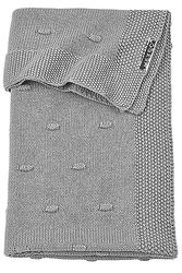 MEYCO Baby Knots Manta para bebé, Manta de Punto para Cuna (de algodón 100% Suave, versátil, de fácil Cuidado, Transpirable, tamaño: 75 x 100 cm), Gris
