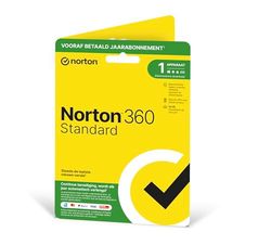 Norton 360 Standard 2024, antivirussoftware, internetbeveiliging, 1 Apparaat, 1 Jaar, Secure VPN en Password Manager, PC, Mac, tablet of smartphone, envelop, past in de brievenbus
