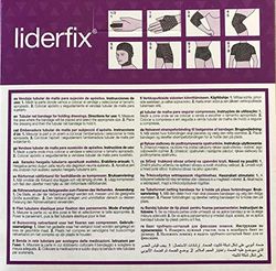 liderfix Bandage tubulaire en maille élastique de polyamide Libre de Latex, pour doigts épais et Mains – 5 paquets de 1 unité