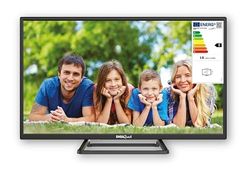 DIGIQUEST TV LED 24” DHLR, HD Ready | Certificato Tivùsat | Doppio tuner | Mediaplayer, Funzione CEC, base centrale | Ideale per Camper e Barche [classe di efficienza energetica E]