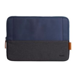 Trust Lisboa Laptophoes 13.3 inch, Laptop Sleeve uit Gerecycled Plastic, Aktetas Schokbestendig Draag Tas Laptop Bag Heren Damen Computer Notebook Zakenreis Werk Business HP Dell MacBook - Blauw